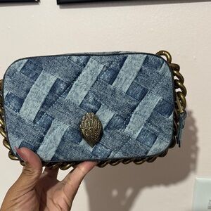 Kurt Geiger Blue Woven Crossbody Bag